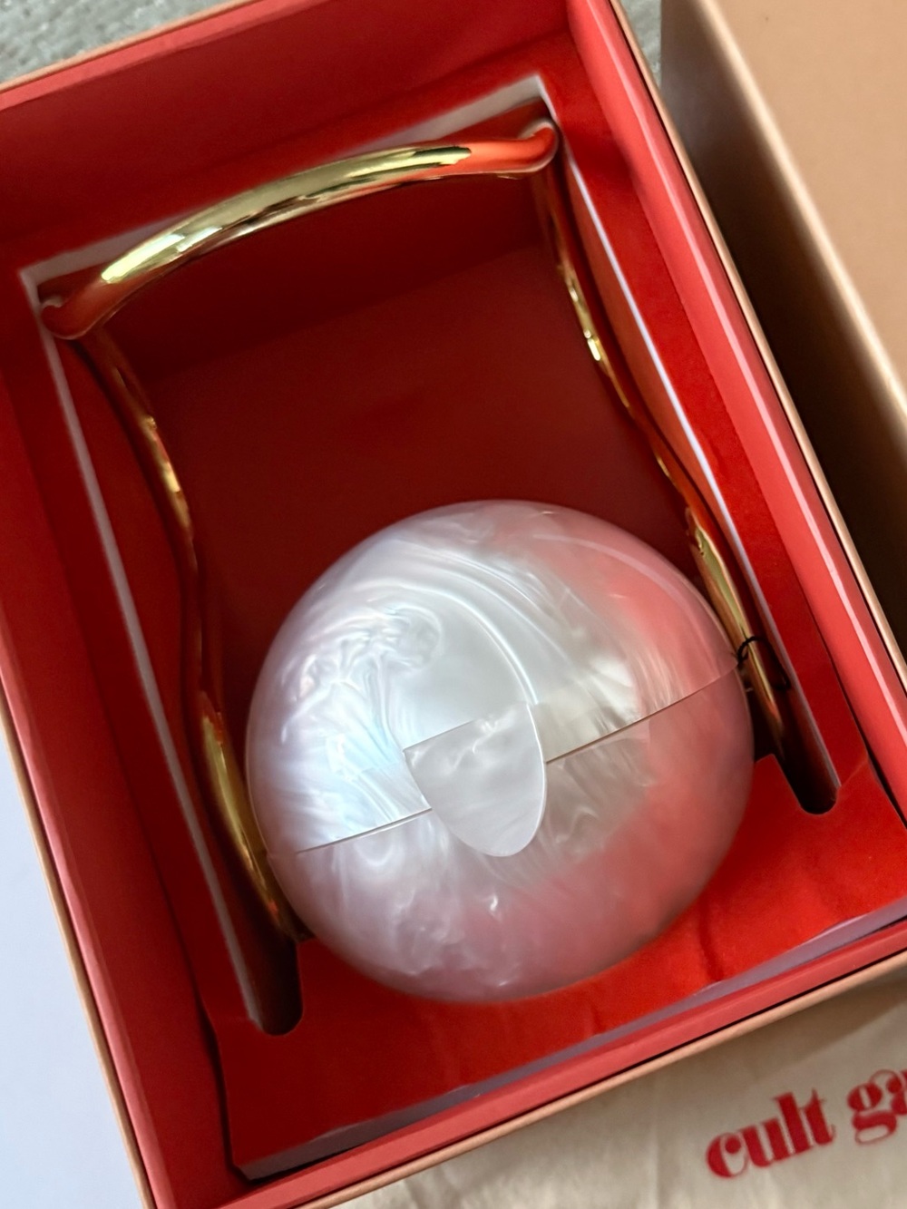CULT GAIA. Brand New Pearl Acrylic Metal Top-Handle Bag. $498. - Picture 2 of 16